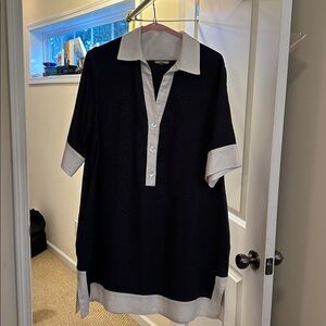 Tuckernuck Navy and White T Shirt Dress